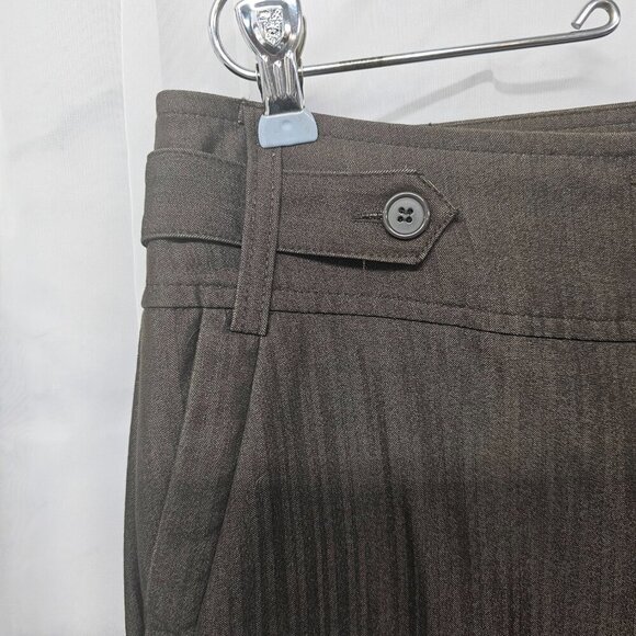 Dressbarn Brown Striped Trousers Y2K Business Office Bootcut 10 - Picture 3 of 13